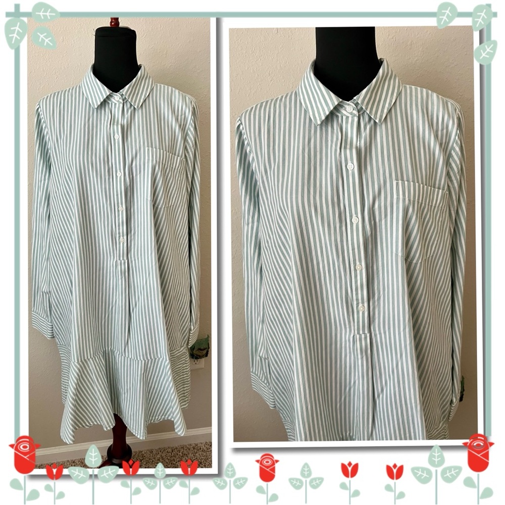 NWT CROWN & IVY SOCIETY SOCIAL “CABANA STRIPE”DRESS SZ XL